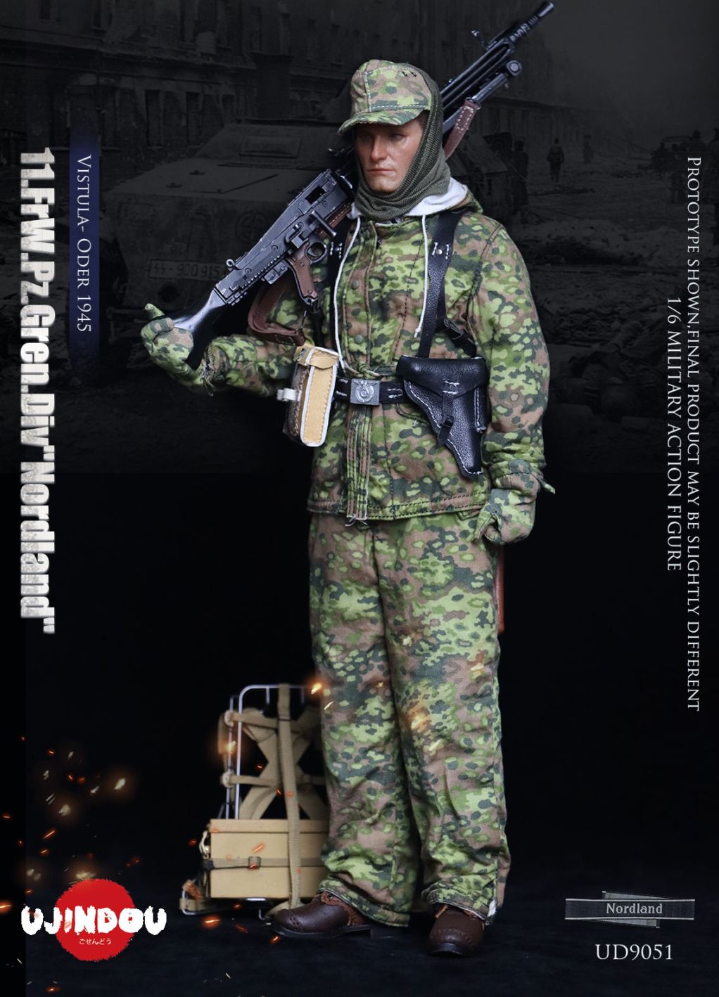 予約 UJINDOU 1/6 WW2 ドイツ国防軍 第11SS北欧師団 ヴィスワ＝オーデル攻勢 UD9051 WWII 11.FrW.Pz.Gren.Div