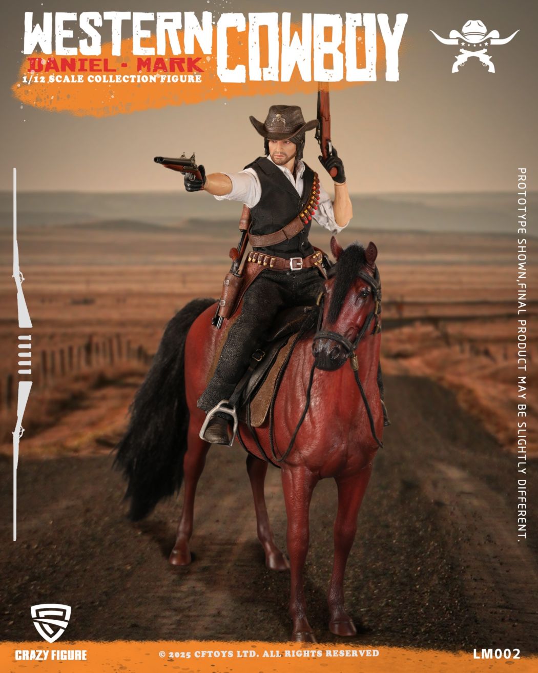 予約 CFTOYS 1/12 ウエスタン カウボーイ ダニエル・マック 予約特典付き 通常.Ver LM002 / DX.Ver LM002D Western Cowoy Daniel Mack Action Figure アクションフィギュア Crazy Figure