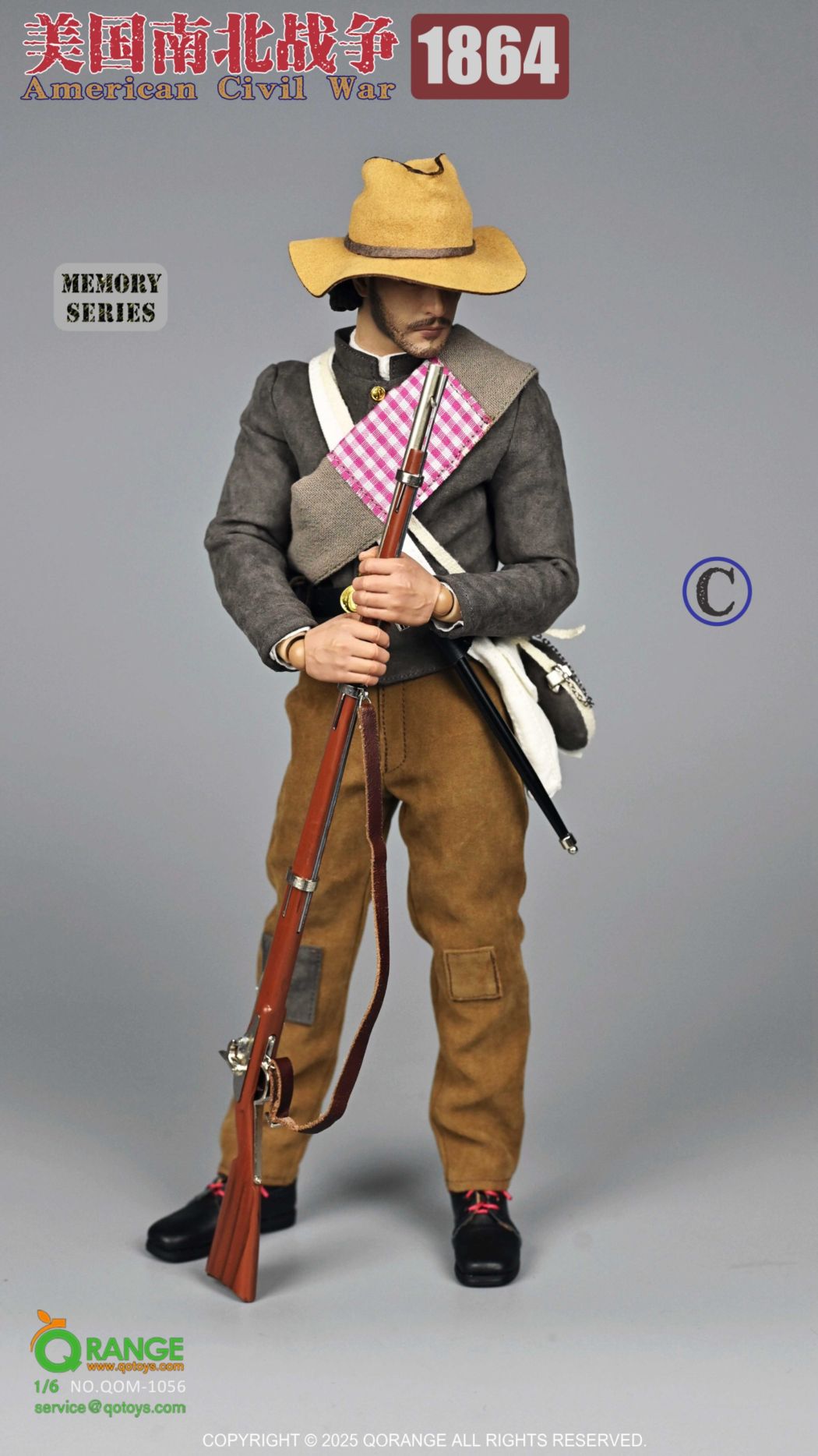 予約 QORANGE QOTOYS 1/6 『メモリシリーズ』 アメリカ南北戦争 1864年 QOM-1056 A/B/C American Civil War 1864 Costume Set コスチューム セット