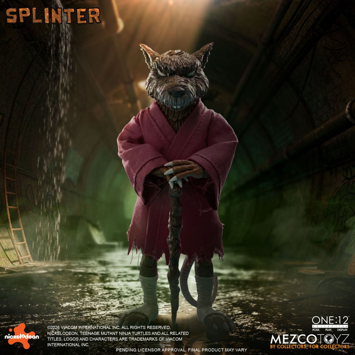 予約 Mezco Toyz 1/12 『ティーンエイジ・ミュータント・ニンジャ・タートルズ』 マスター・スプリンター TMNT Teenage Mutant Ninja Turtles Splinter Action Figure アクション フィギュア