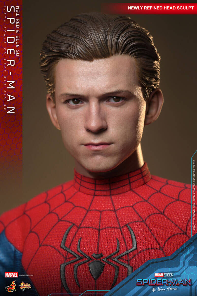 スパイダーマンニューレッド＆ブルウスーツ 通常版 ホットトイズ(開封品) ホットトイズ 1/6 スパイダーマン ニュー・レッド＆ブルースーツ