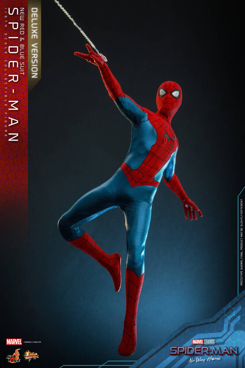 スパイダーマンニューレッド＆ブルウスーツ 通常版 ホットトイズ(開封品) ホットトイズ 1/6 スパイダーマン ニュー・レッド＆ブルースーツ