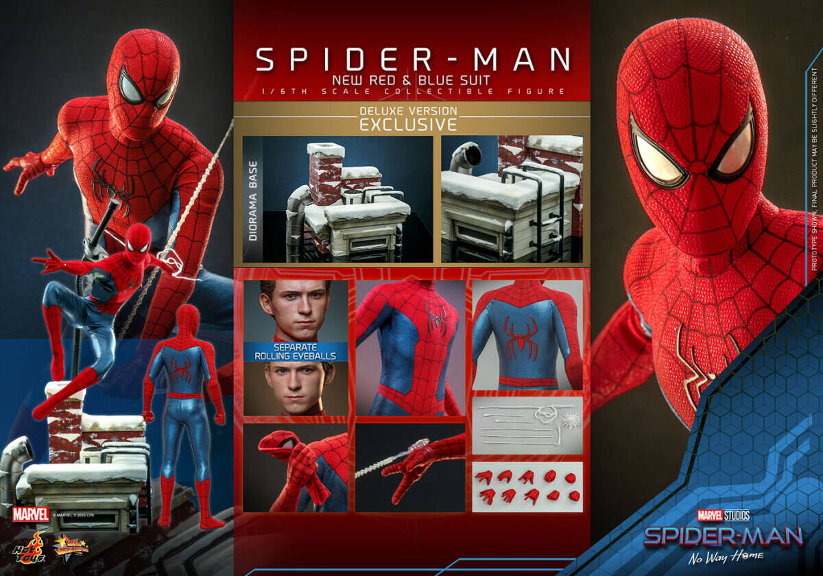 ホットトイズ 1/6 スパイダーマン ニュー・レッド＆ブルースーツ