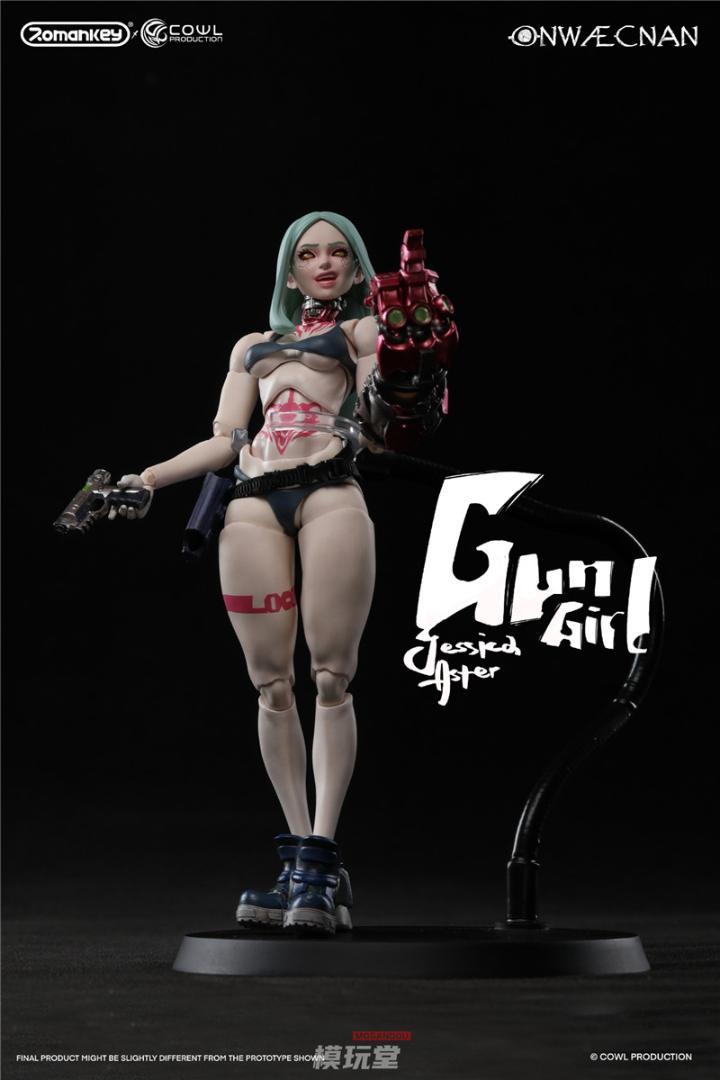 Romankey X COWL 1/12 ガン ガール DX版 Gun Girl Romankey X COWL 1/12 Gun Girl Collectible Female Action
