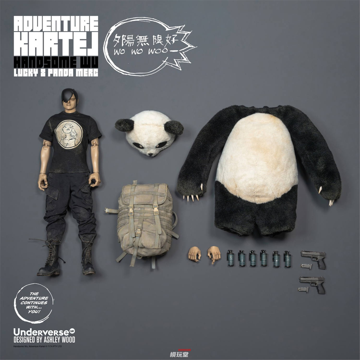 予約 Underverse 1/6 Adventue Kartel Dirty Boi Panda Handsome Wu