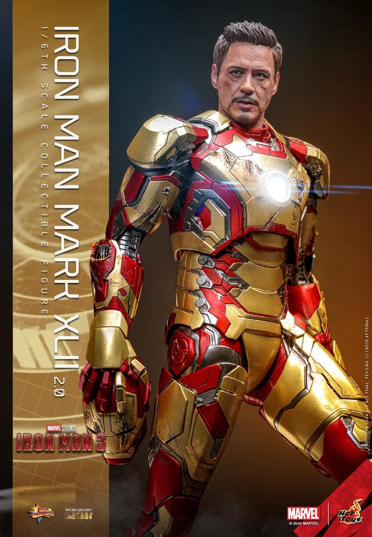 ホットトイズ アイアンマン マーク42 (2.0) ホットトイズ 1/6 『アイアンマン3』 アイアンマン・マーク42 2.0 DX版