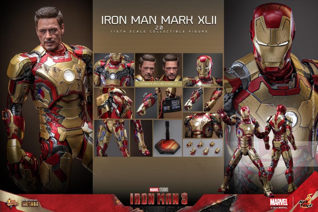 ホットトイズ 1/6 『アイアンマン3』 アイアンマン・マーク42 2.0版