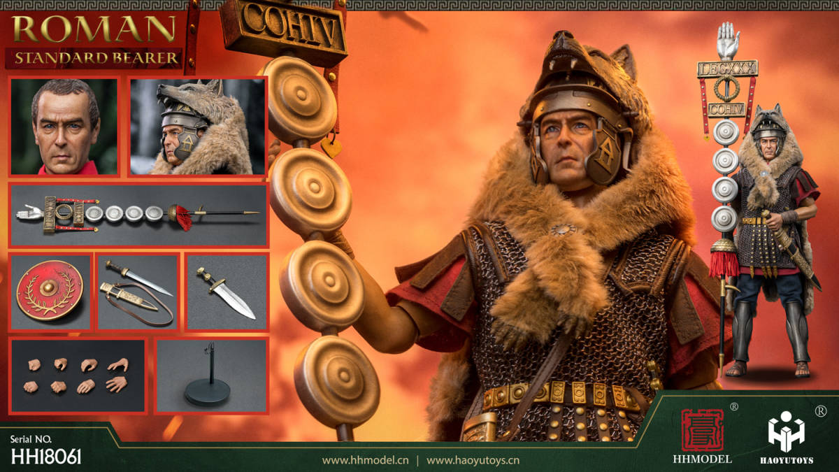 HHMODEL x HAOYUTOYS 1/6 古代ローマ軍 百人隊 旗手兵 シグニフェル 未