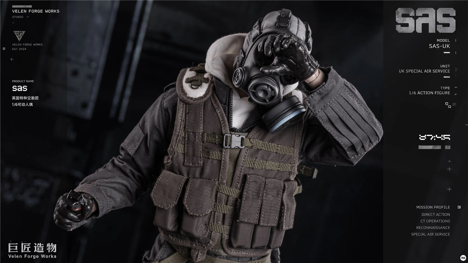 1/6 英軍特殊部隊SASカスタムフィギュア CS82 予約 Velen Forge Work 1/6 SAS 英国特殊空挺部隊 SAS British Special