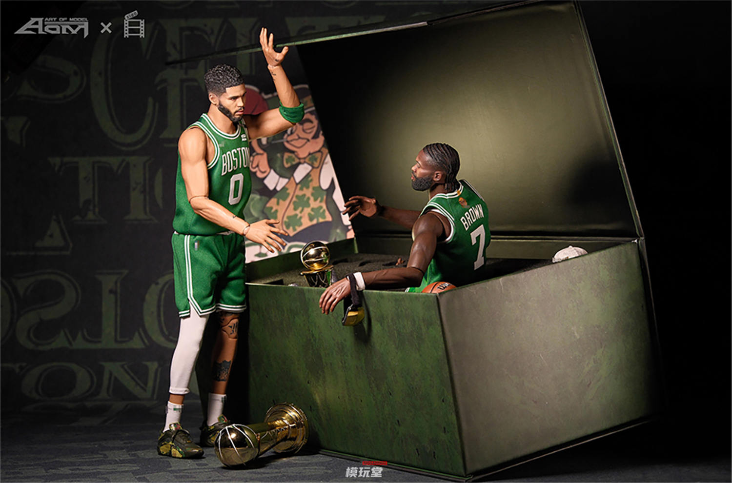 予約 Aom Toys 1/6 NBAシリーズ 双子の兄弟 ジェイレン・ブラウン 優勝