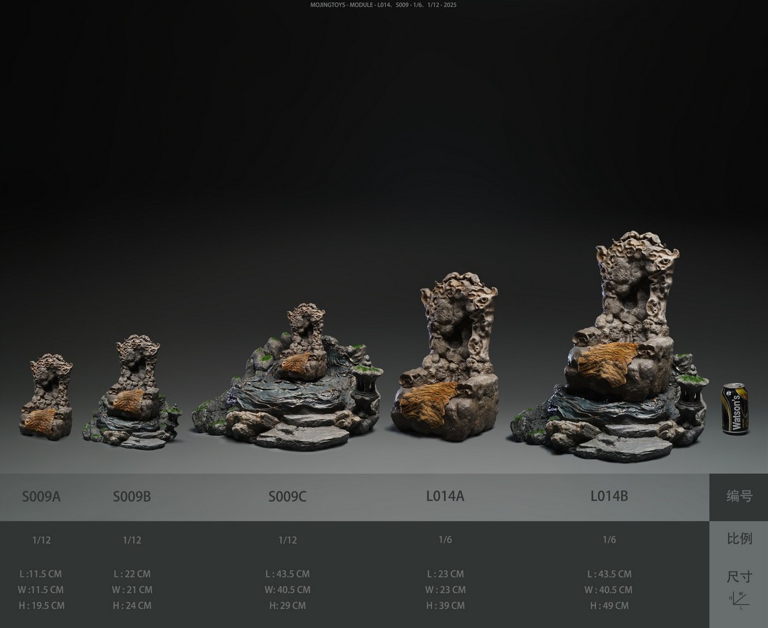 予約 MojingToys 1/12 & 1/6 花果山 水簾洞 ジオラマベース S009A