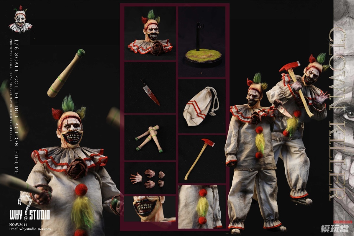 予約 WHY STUDIO 1/6 ホラー クラウン 再販.Ver WS014 Horror Clown