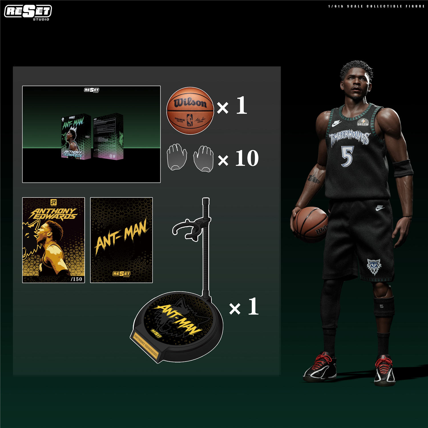 予約 ResetStudio 1/6 NBAシリーズ エドワーズ NBA Series - Edwards