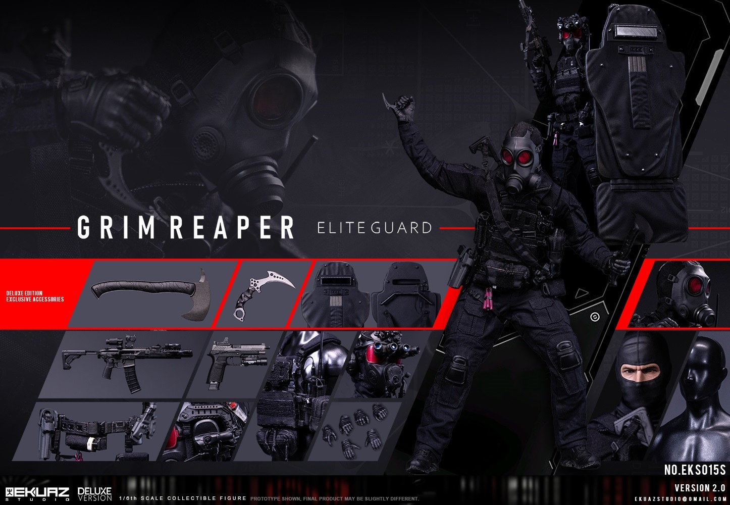 予約 EKUAZ STUDIO 1/6 Grim Reaper 2.0 Elite Guard 通常版 EKS015