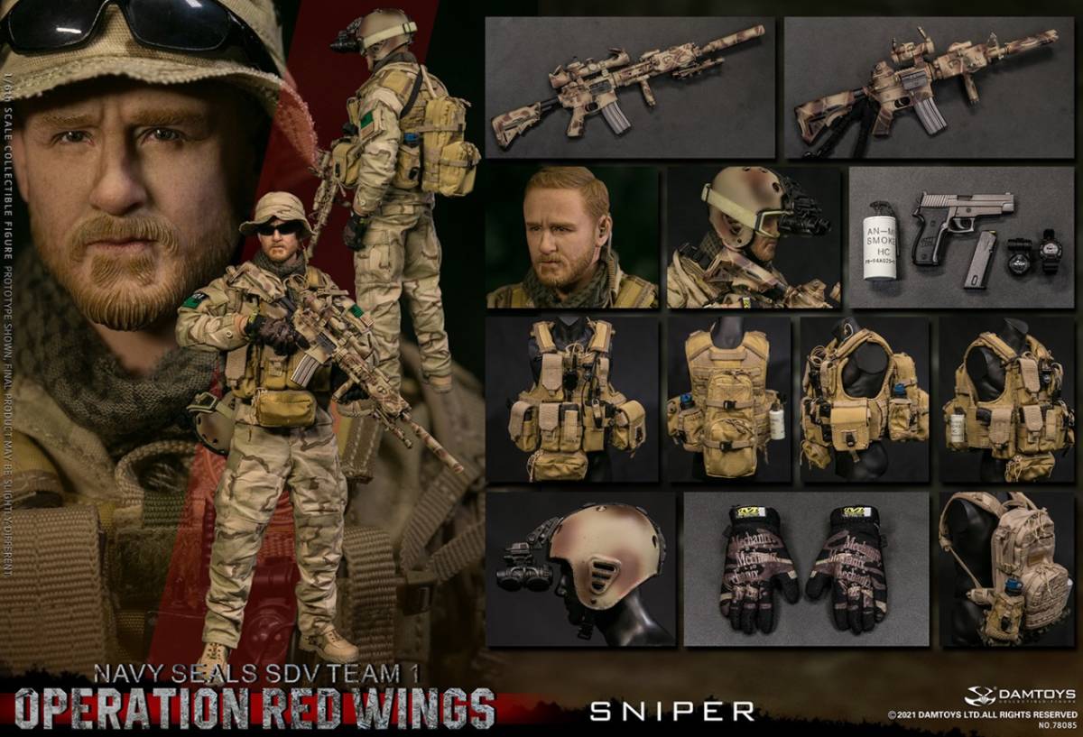 DAMTOYS ネイビーシールズ SDV チーム1 レッドウィングス スナイパー DAMTOYS 1/6 米海軍特殊部隊 ネイビーシールズ SDVチーム1 レッド