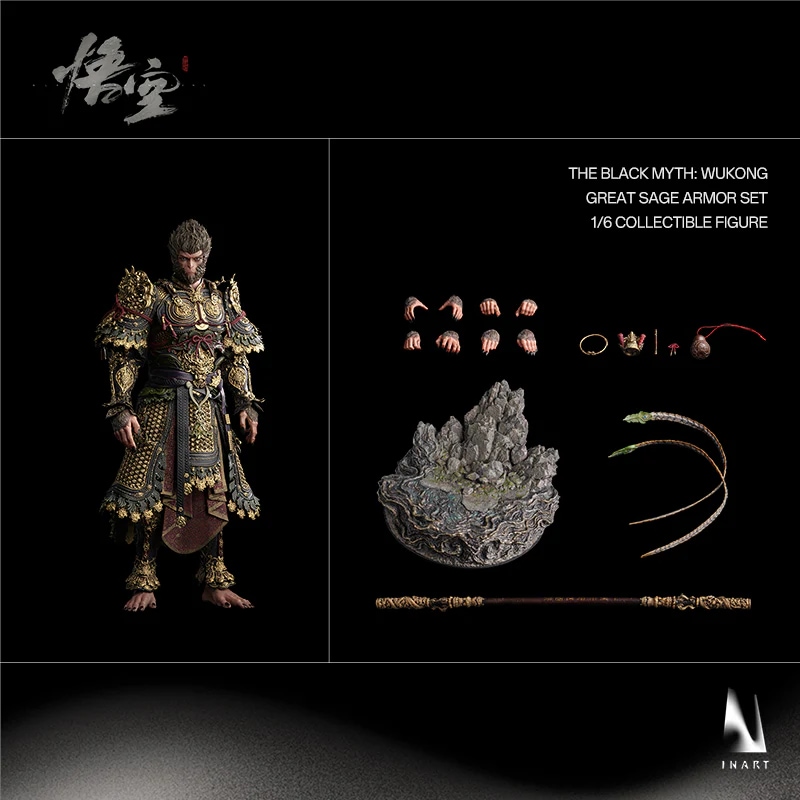 INART 1/6 黒神話: 悟空 天命人 ゴールドアーマー版 Wukong INART 1/6 黒神話: 悟空 天命人 ゴールドアーマー.Ver Black