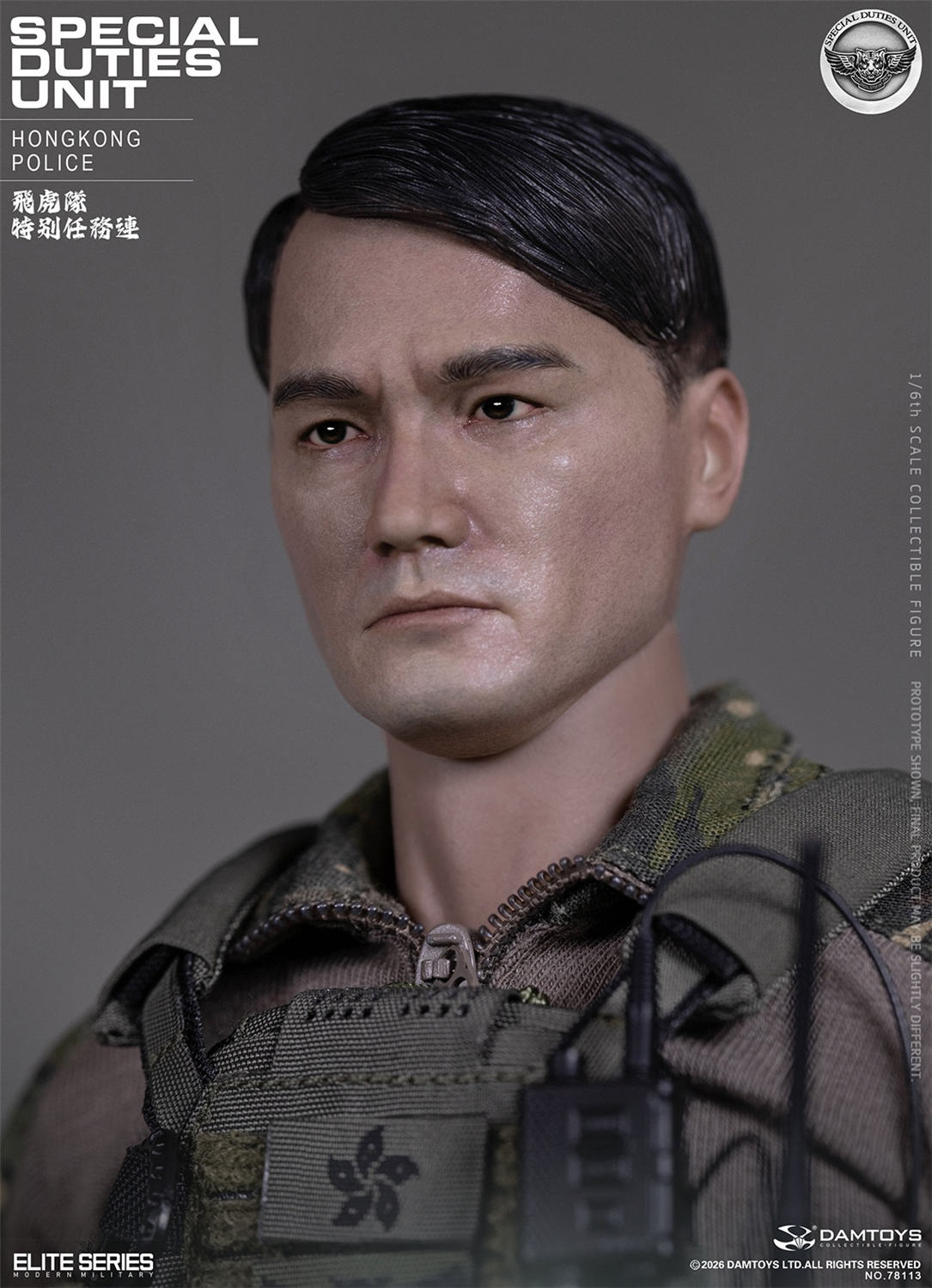 予約 DAMTOYS 1/6 香港警察 特殊任務連（フライング・タイガース