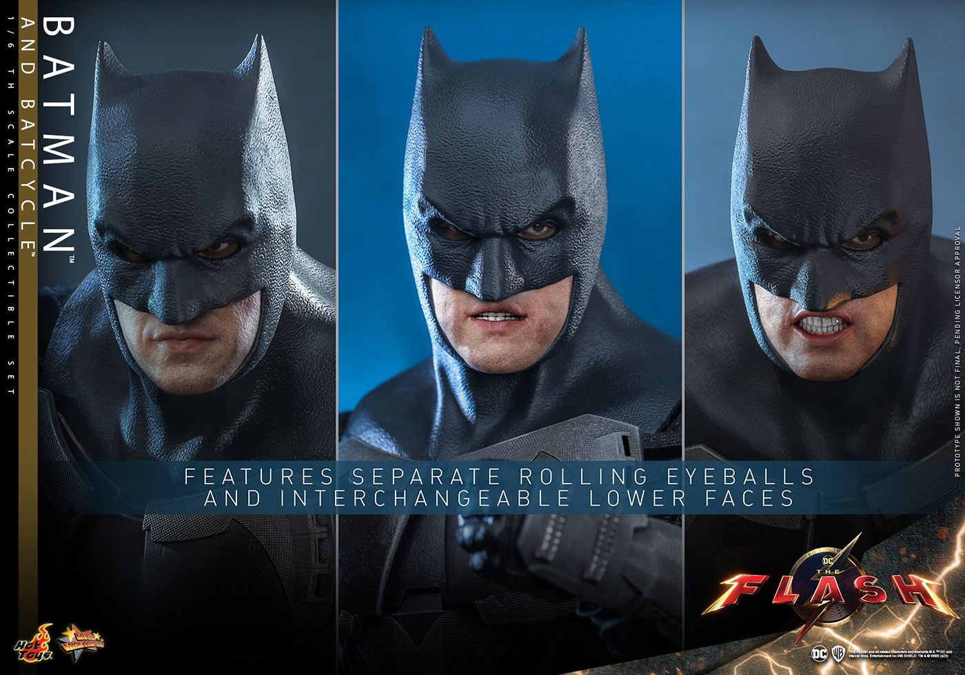 ホットトイズ 1/6 ザ・フラッシュ バットマン＆バットサイクル 未開封