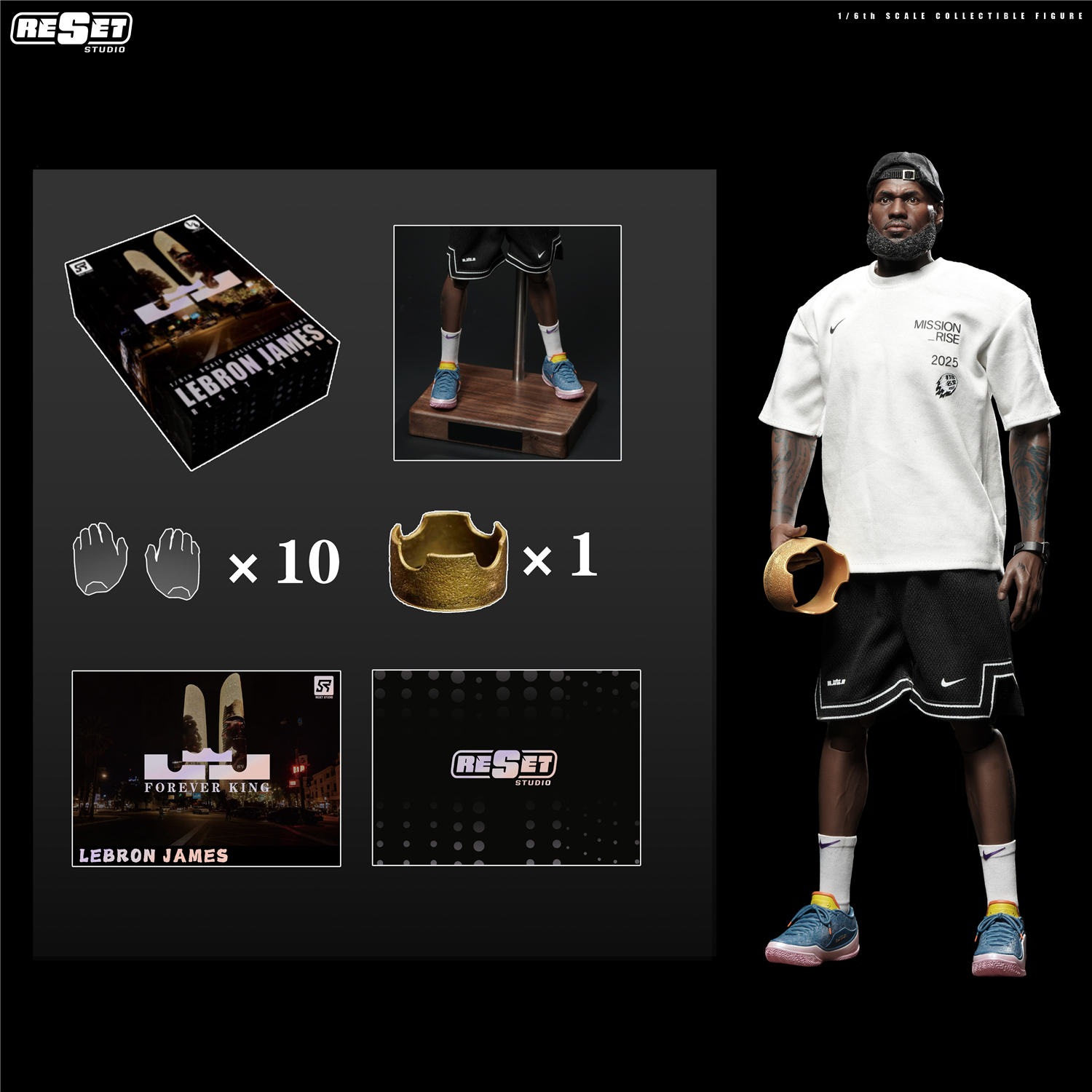 【激レア】2体セット　レブロン・ジェームズ フィギュア 限定版 予約 ResetStudio 1/6 NBAシリーズ レブロン・ジェームズ アジアツアー