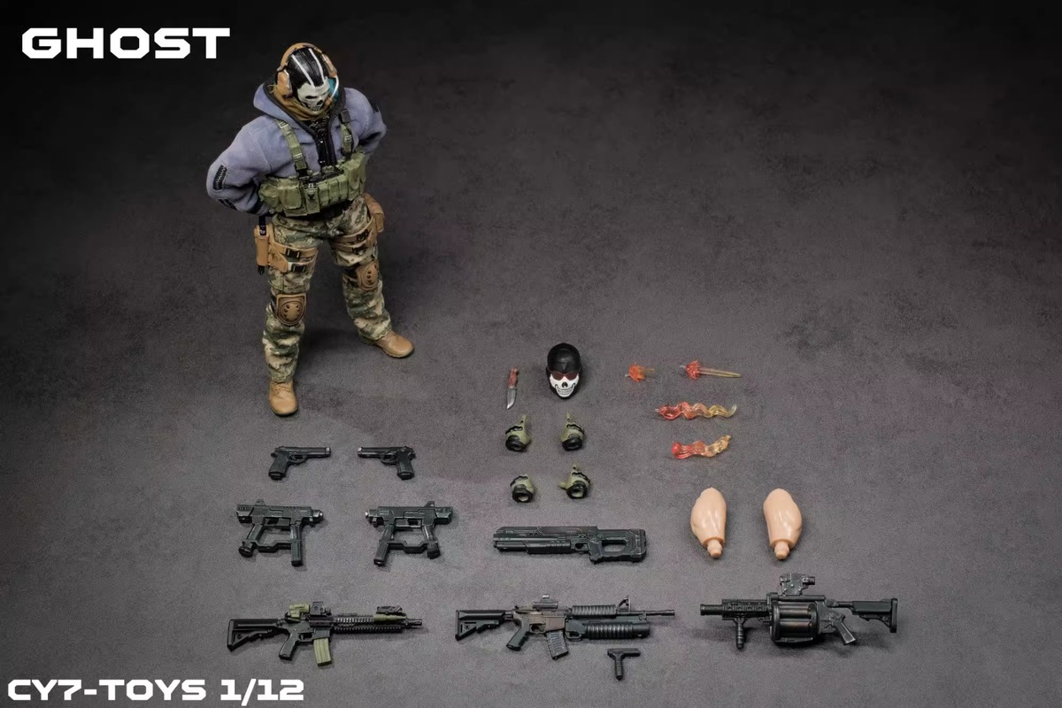 予約 CY7-TOYS 1/12 ゴースト CT02 Ghost Action Figure