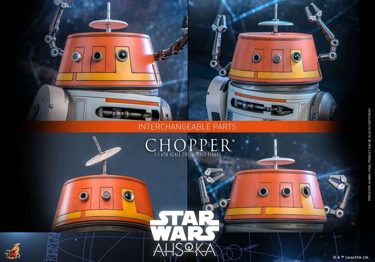 ホットトイズ 1/6 スター・ウォーズ アソーカ チョッパー 未開封新品
