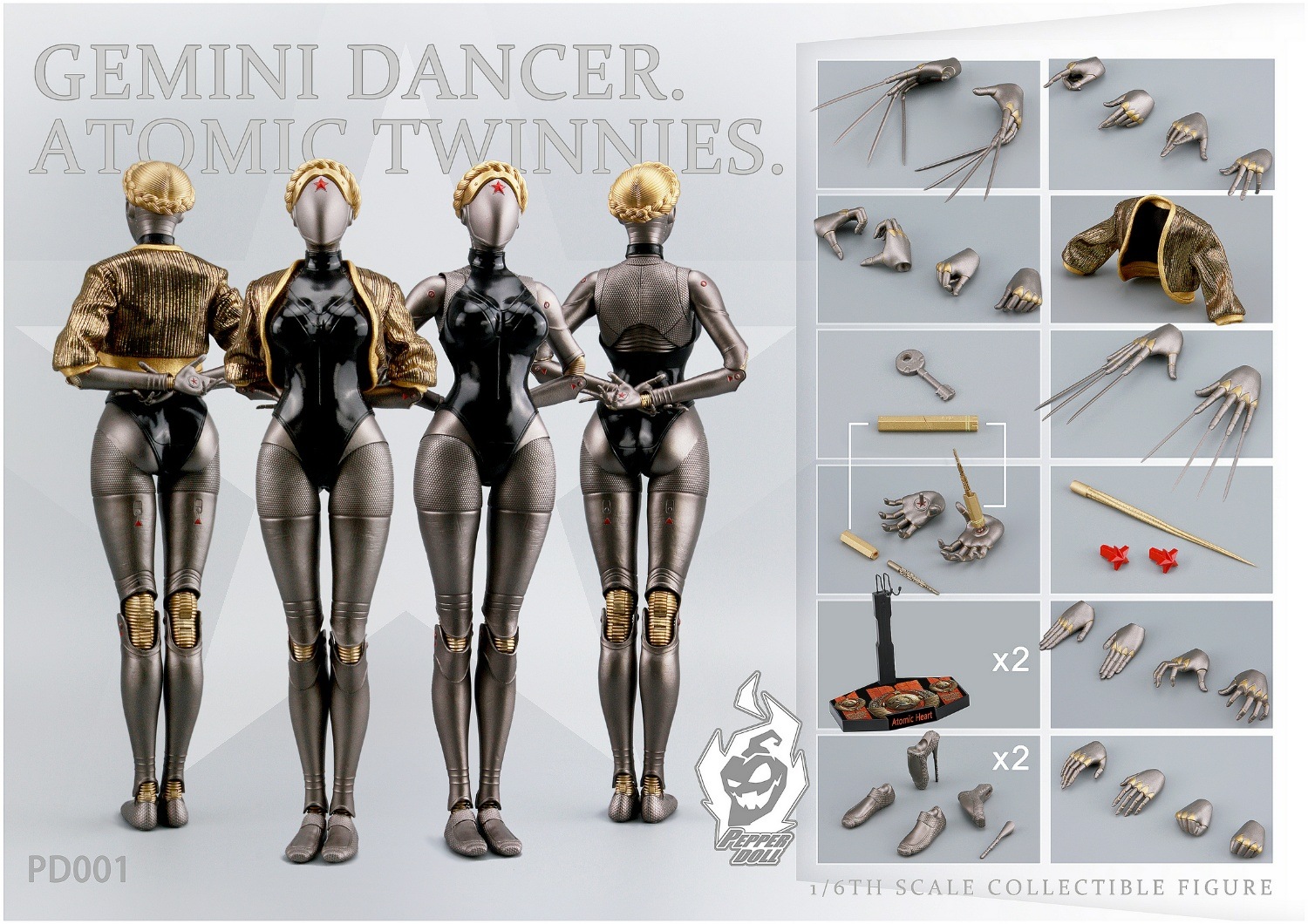 予約 Pepper Doll 1/6 ロボットメイド 2体セット PD001 GEMINI DANCER