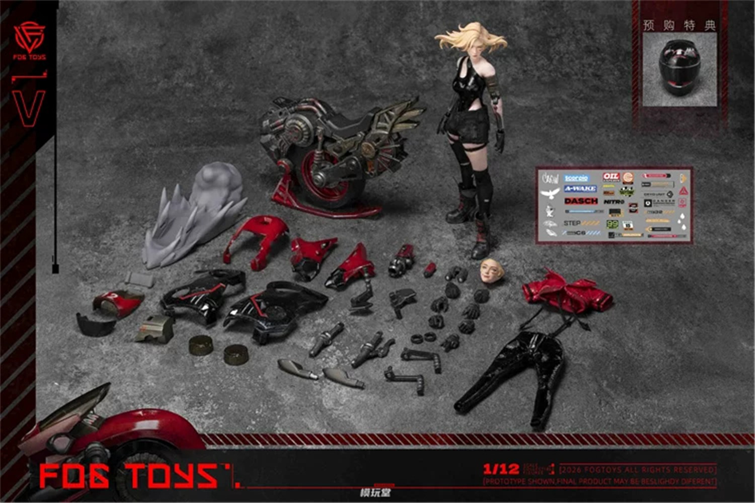 予約 Fogtoys 1/12 バイカーガール 予約特典付き EA-03 Biker Girl