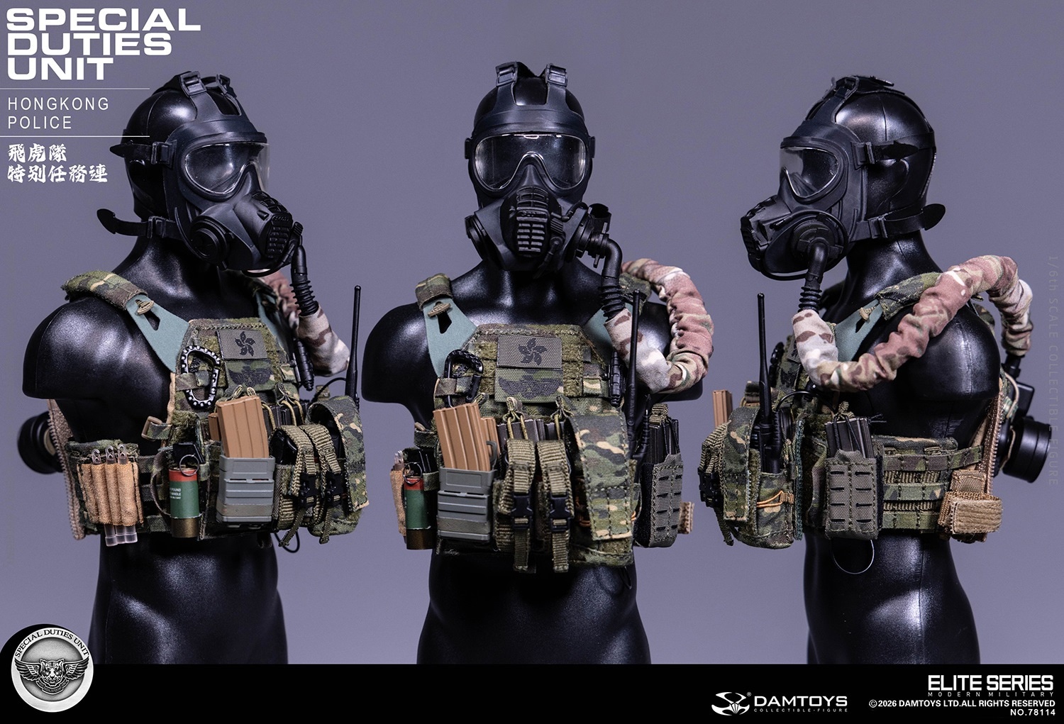 予約 DAMTOYS 1/6 香港警務処 特別任務連（SDU）アサルトチーム チーム