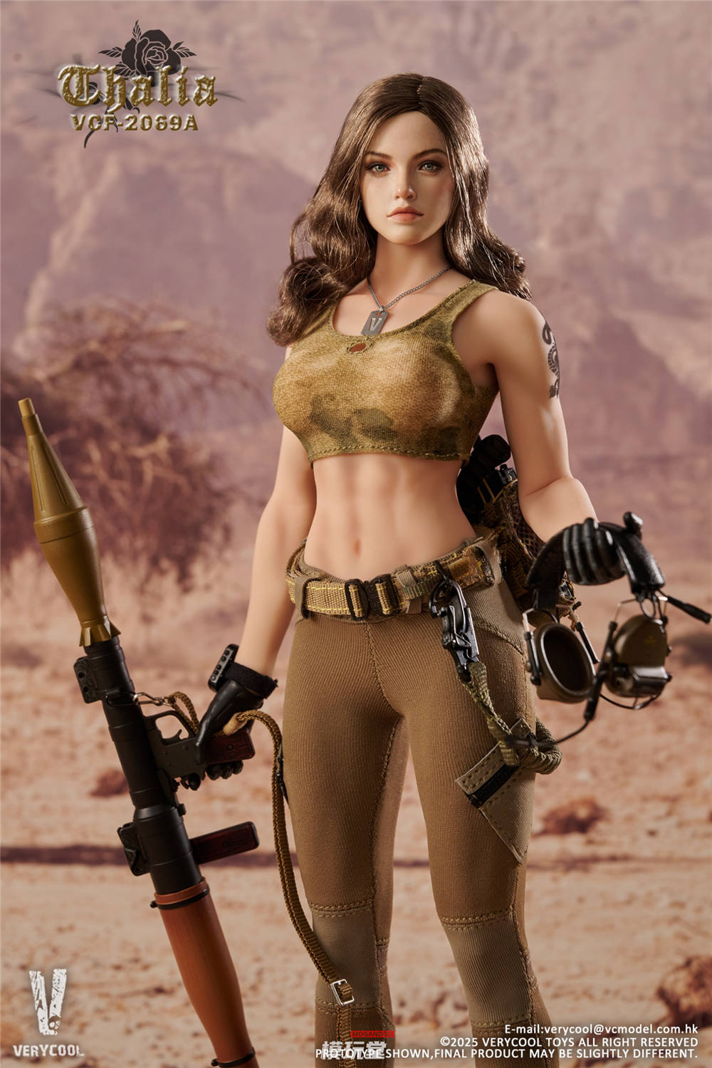 VERYCOOL VCF-2069A 砂漠 女兵士 タリアブラウン版 ミリタリー VERYCOOL 1/6 砂漠の女戦士 タリア ブラウン.Ver VCF-2069A / ブロンド