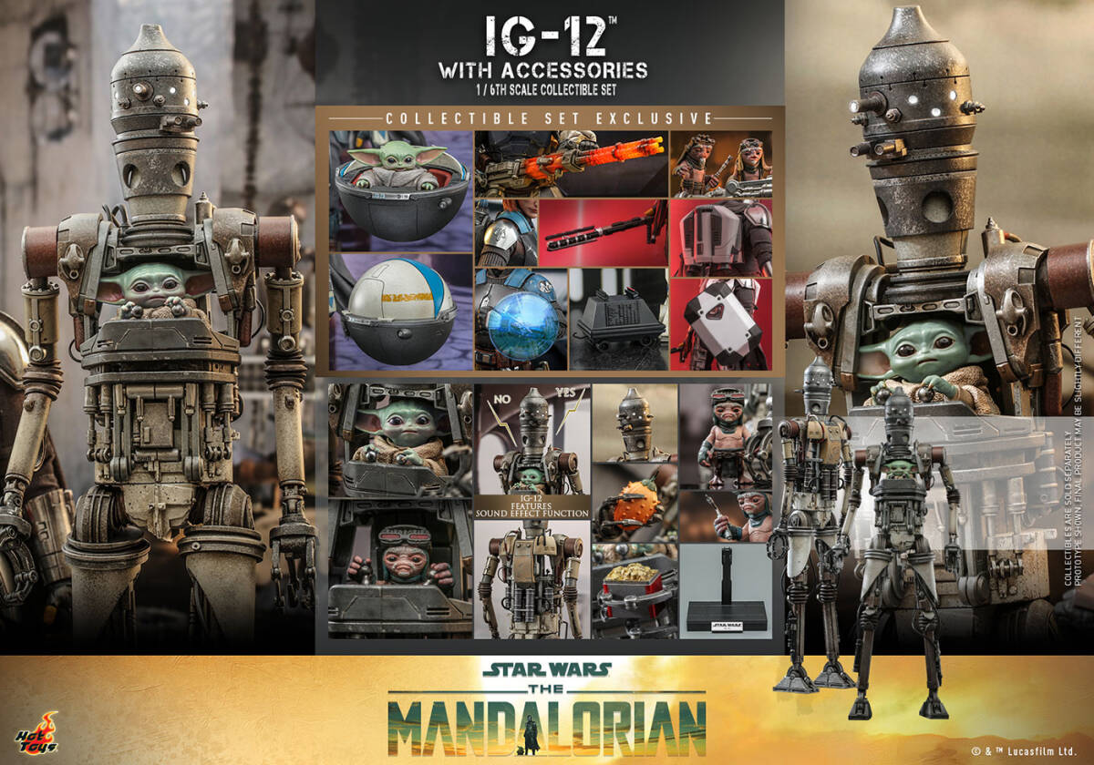 ホットトイズ 1/6 マンダロリアン IG-12 ＆アクセサリーセット 未開封