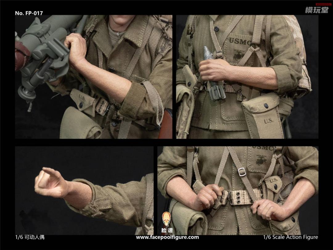 Facepoolfigure 1/6 FP017B 迫撃砲兵スナフ DX.Ver Facepoolfigure 1/6 WW2 アメリカ海兵隊 迫撃砲兵 スナフ DX.Ver