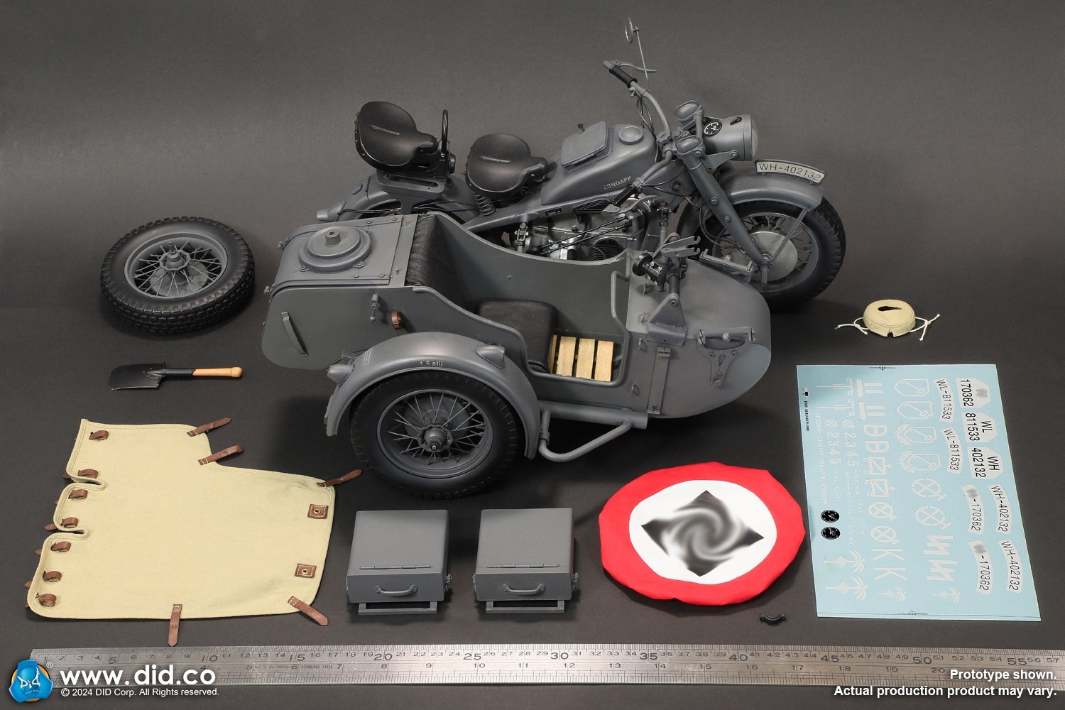 予約 DID 1/6 WWII German Zundapp KS 750 Motorcycle with