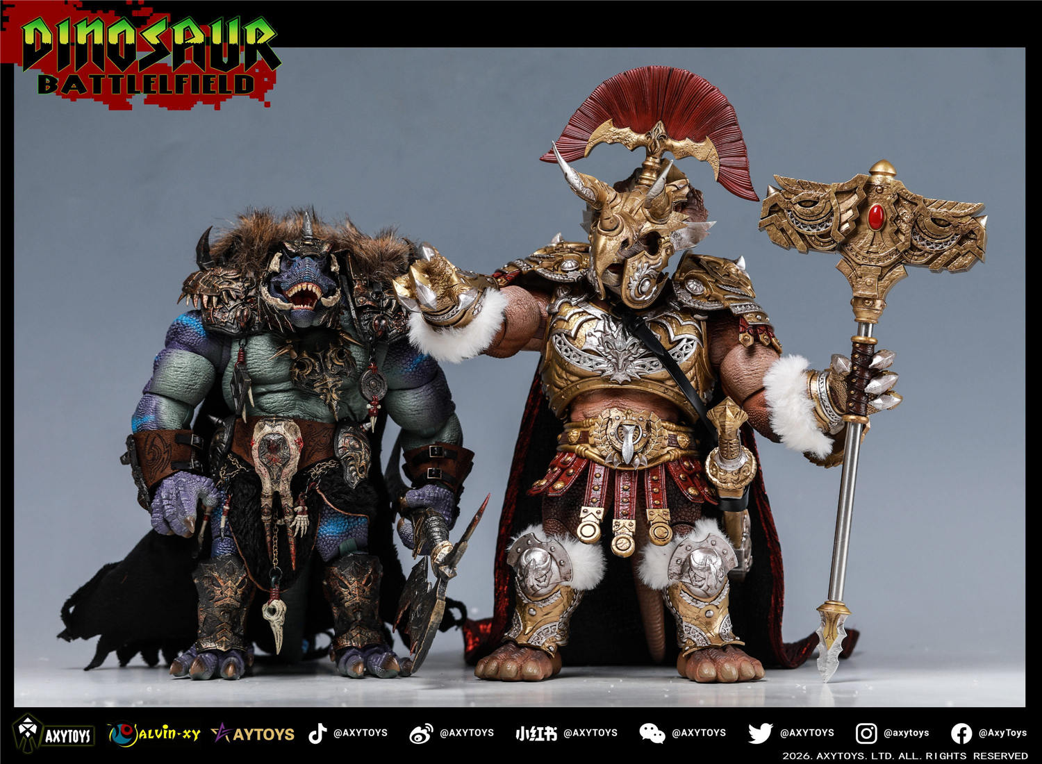予約 AXYTOYS 『ダイナソー・バトルフィールド』 トリケラトプス 新王