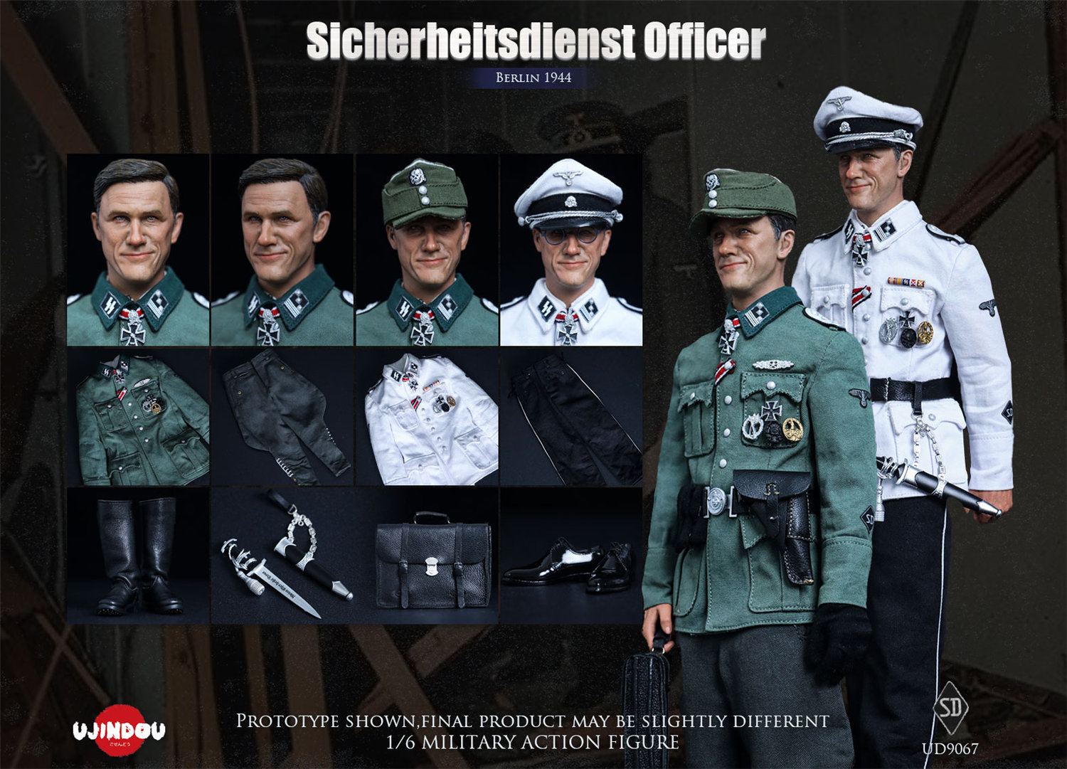 予約 UJINDOU 1/6 SD将校 ベルリン 1944 UD9067 Sicherheitsdienst