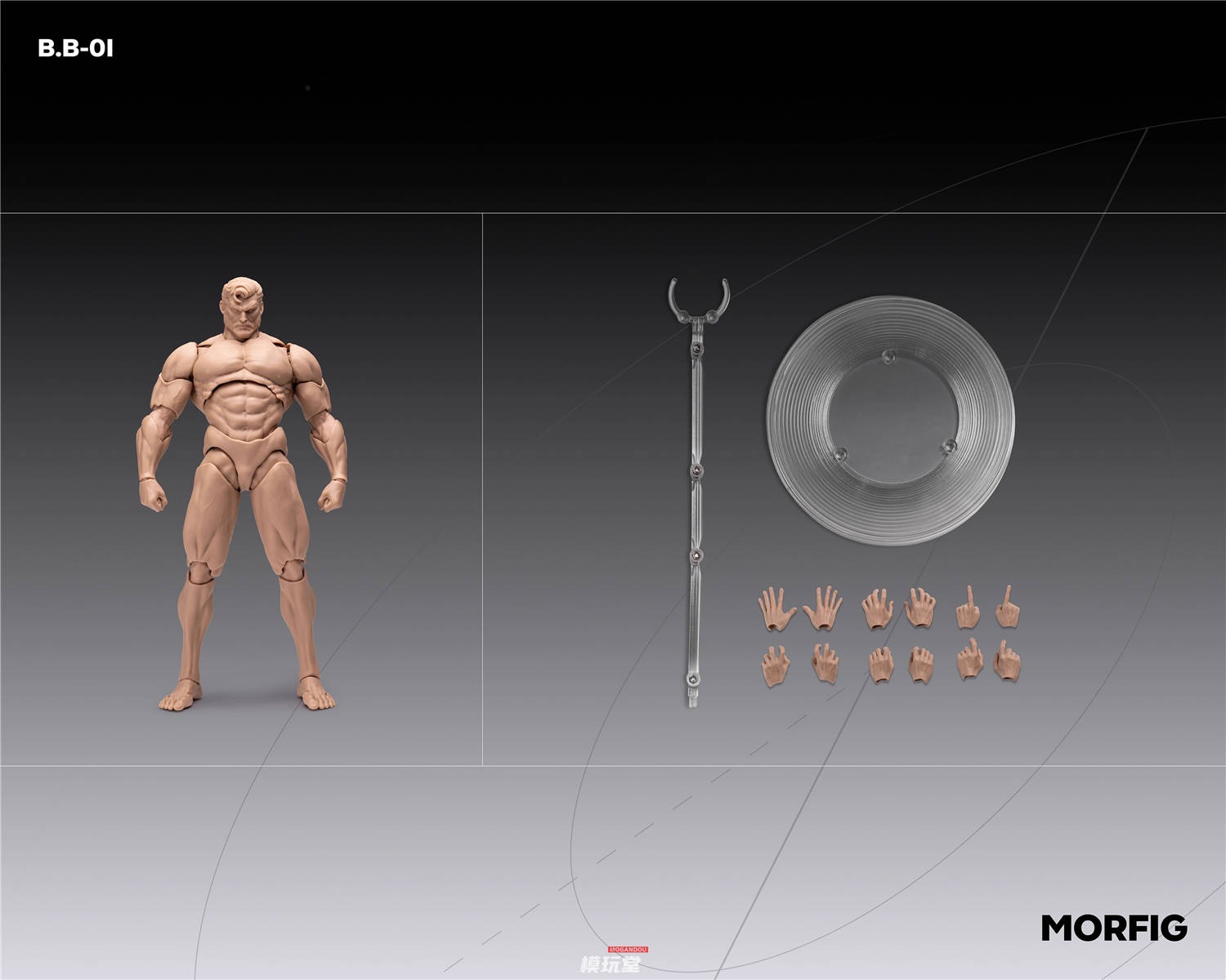 予約 MORFIG / INART 1/12 男性 超可動 素体 B.B-01 Male highly