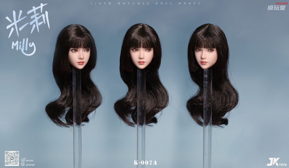 予約 JKTOYS 1/6 アジア美女 ミリ 眼球可動 K-007A / K-007B / K-007C