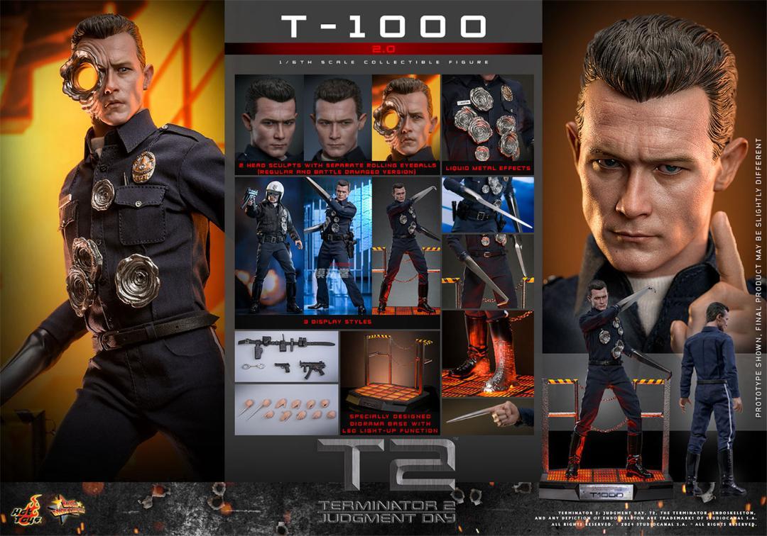 週末特価セール★完全限定生産 ホットトイズ ターミネーター2 T-1000 2体 ホットトイズ 1/6 『ターミネーター 2』 T-1000 (2.0版) MMS774