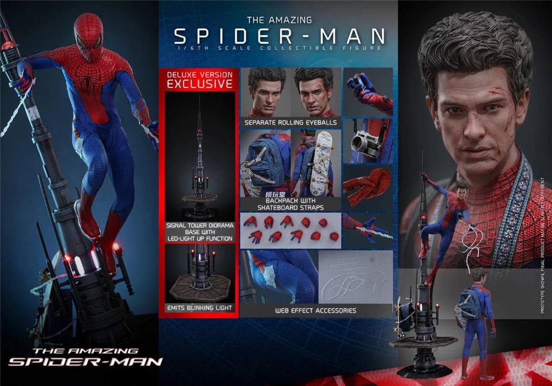ホットトイズ 1/6 アメイジング・スパイダーマン 2.0 デラックス版
