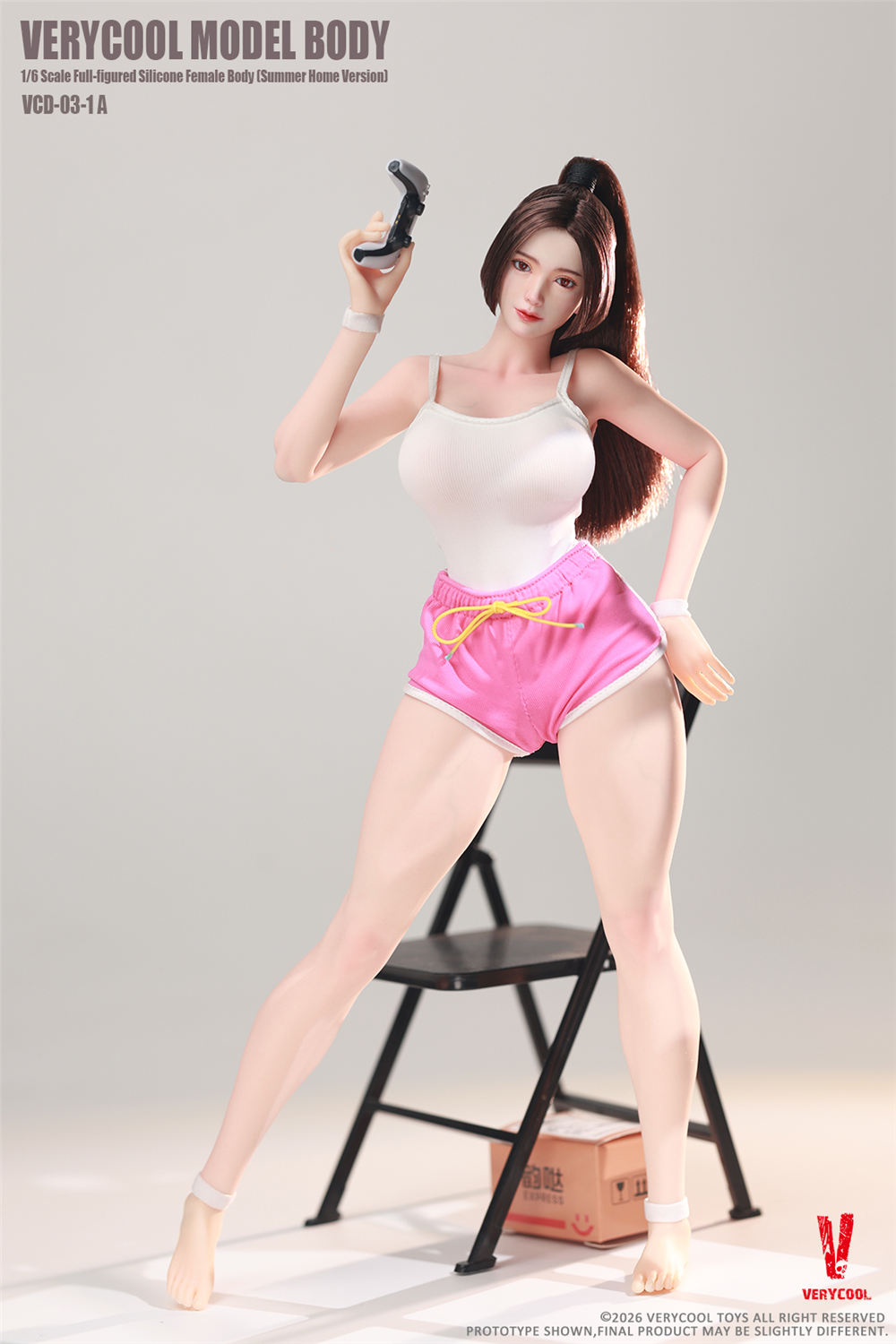 1/6 verycool VCD-03Aピンクホワイト肌豊満シームレス女性素体 予約 VERYCOOL 1/6 No.3 シームレス女性素体 夏・ルームウェア版 VCD