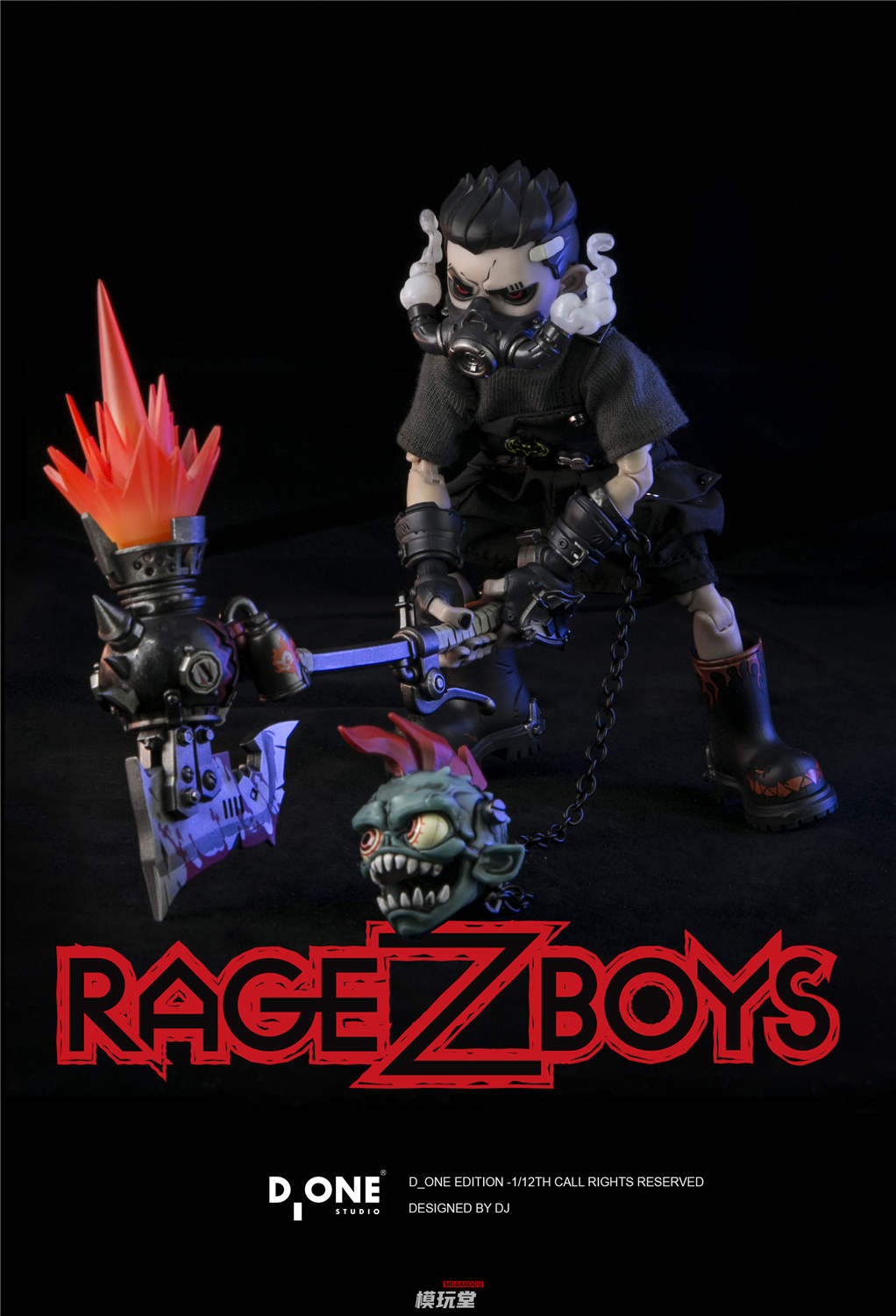 予約 D_ONE STUDIO 1/12 RAGE-ZBOYSシリーズ 牙仔 日常.Ver / 暴走.Ver