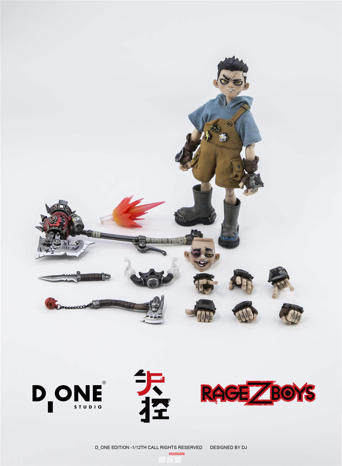 予約 D_ONE STUDIO 1/12 RAGE-ZBOYSシリーズ 牙仔 日常.Ver / 暴走.Ver