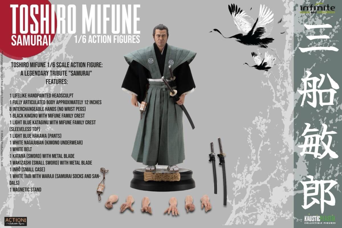 三船敏郎グッズ Infinite Statue x Kaustic Plastik 1/6 三船 敏郎 武士(侍).Ver 未