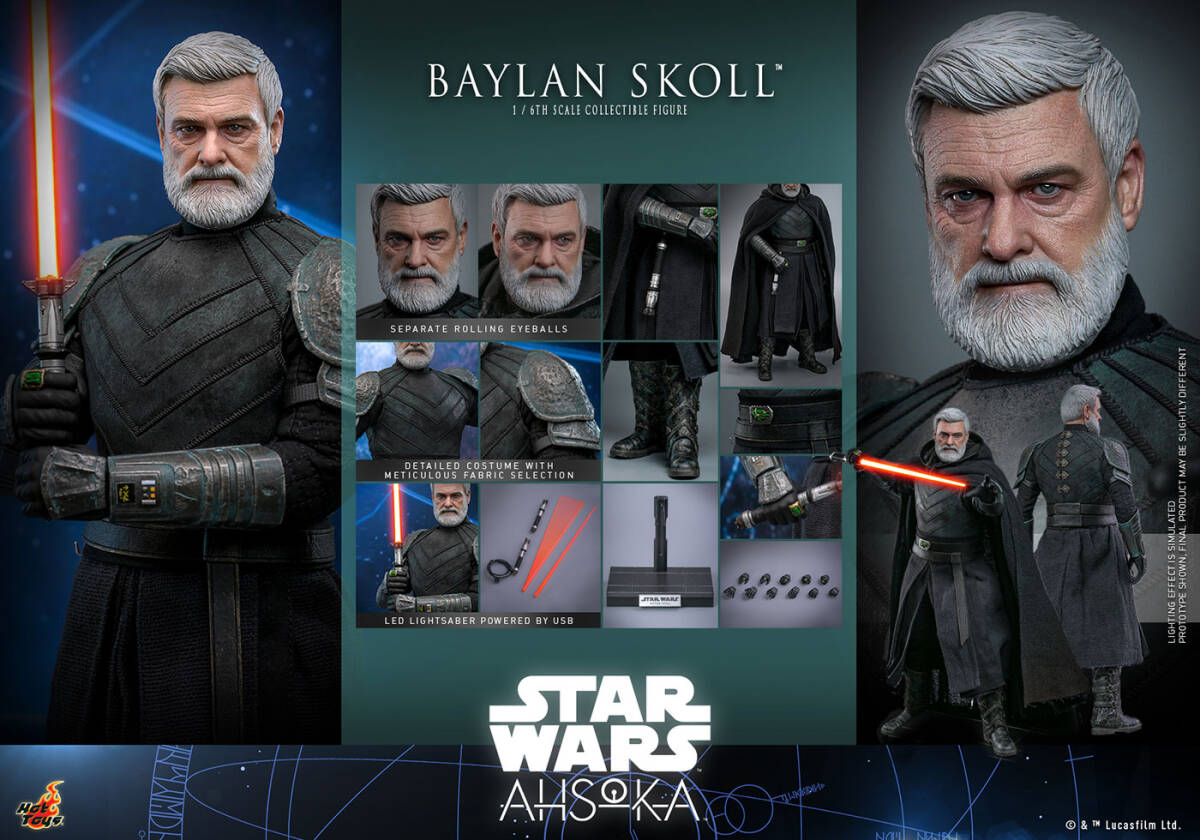 ホットトイズ 1/6 スター・ウォーズ アソーカ ベイラン・スコール 未