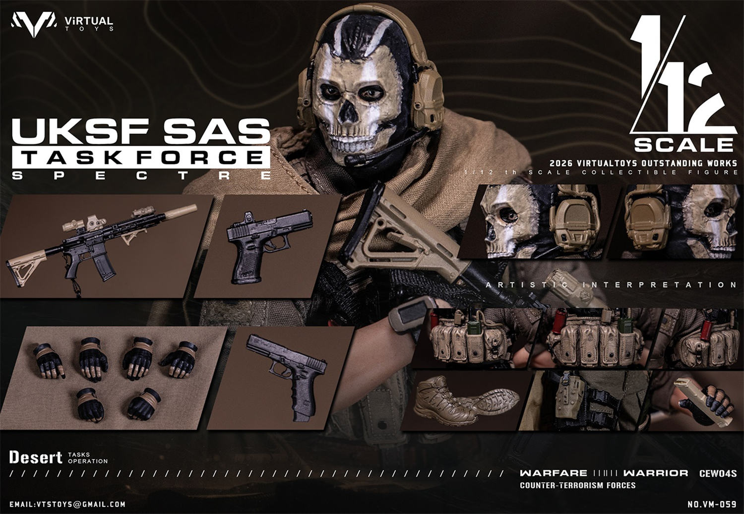 予約 VTS TOYS 1/12 イギリス陸軍 SAS 特殊任務部隊 スペクター VM059
