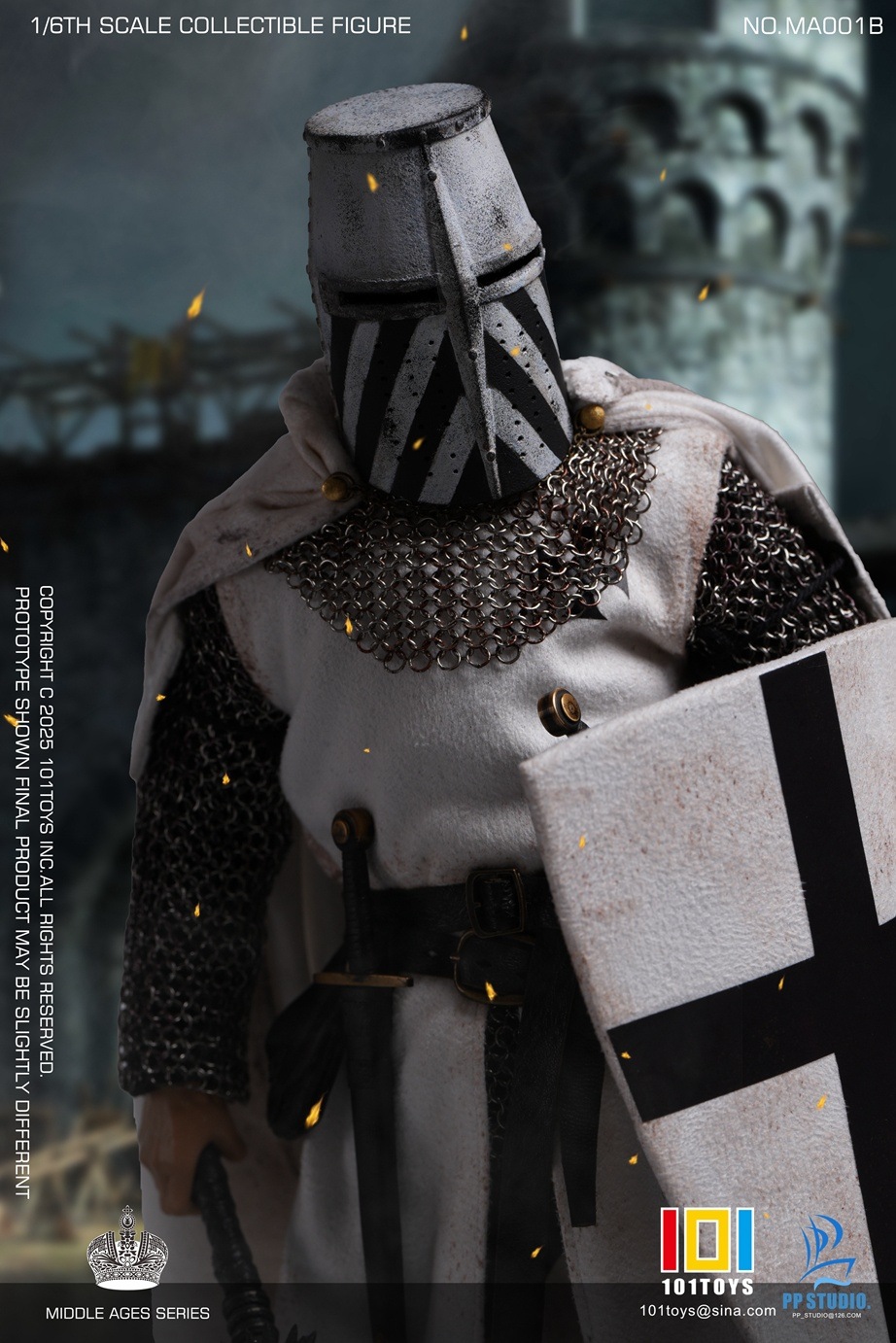 予約 101TOYS X PP STUDIO 1/6 中世 チュートン騎士 指揮官 司令官