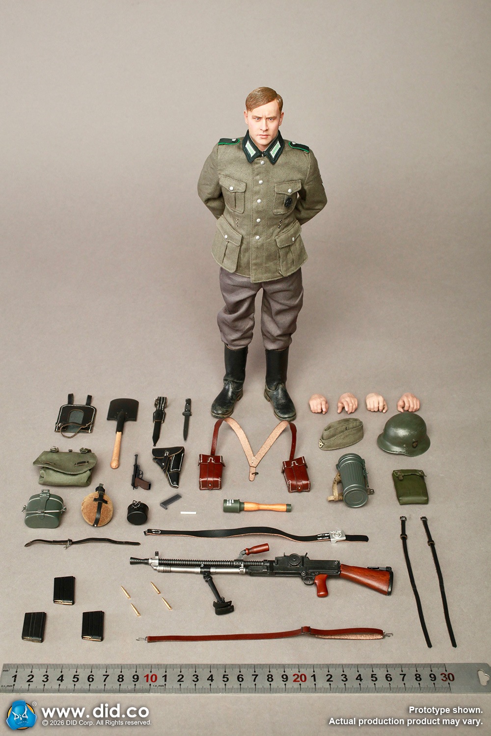 三*生様 WWII ドイツ軍 装備一式 DID 1/6 WW2 ドイツ武装親衛隊 SS警察師団 ZB30機関銃手 フリードリヒ