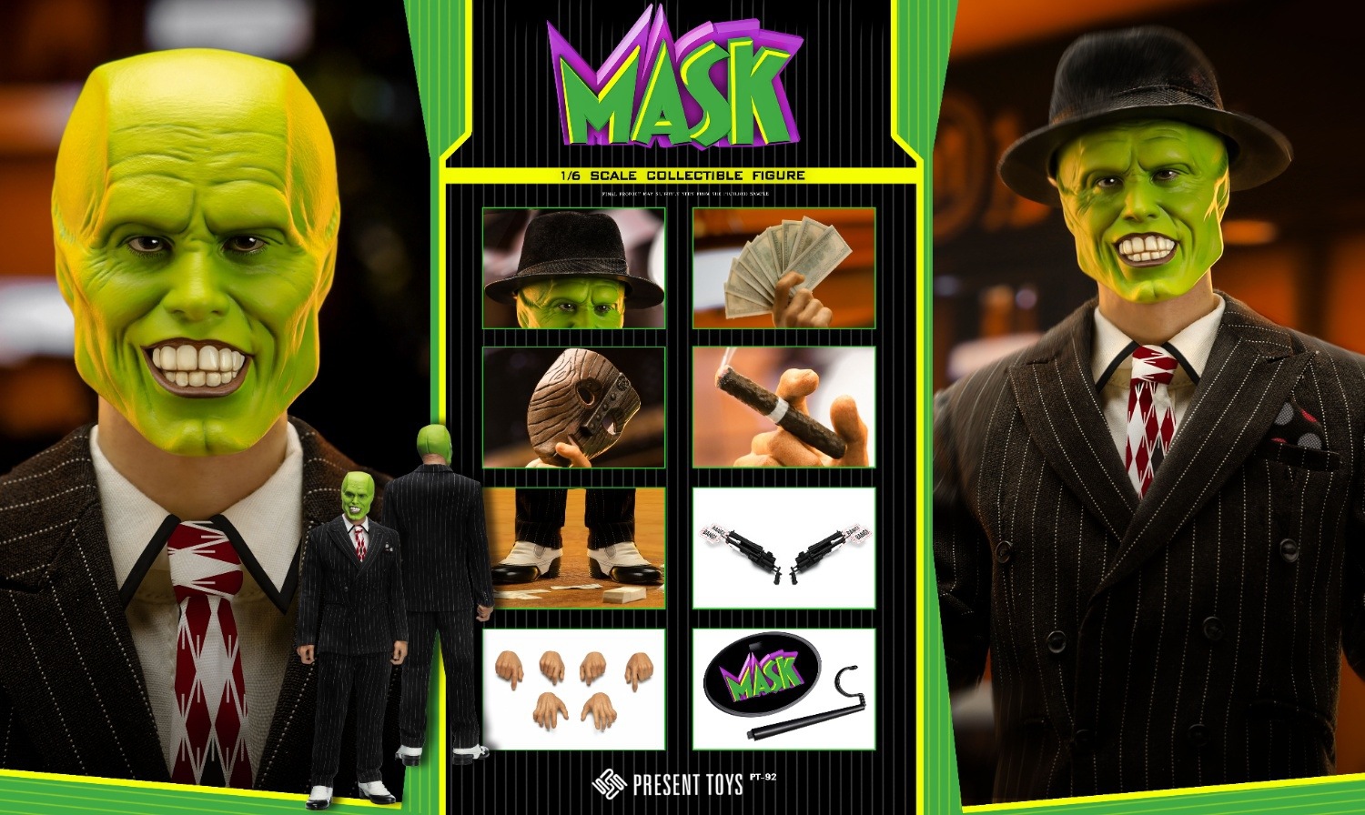 弾さま専用 予約 PRESENT TOYS 1/6 マスク PT-sp92 ブラック.Ver Mask Collectible