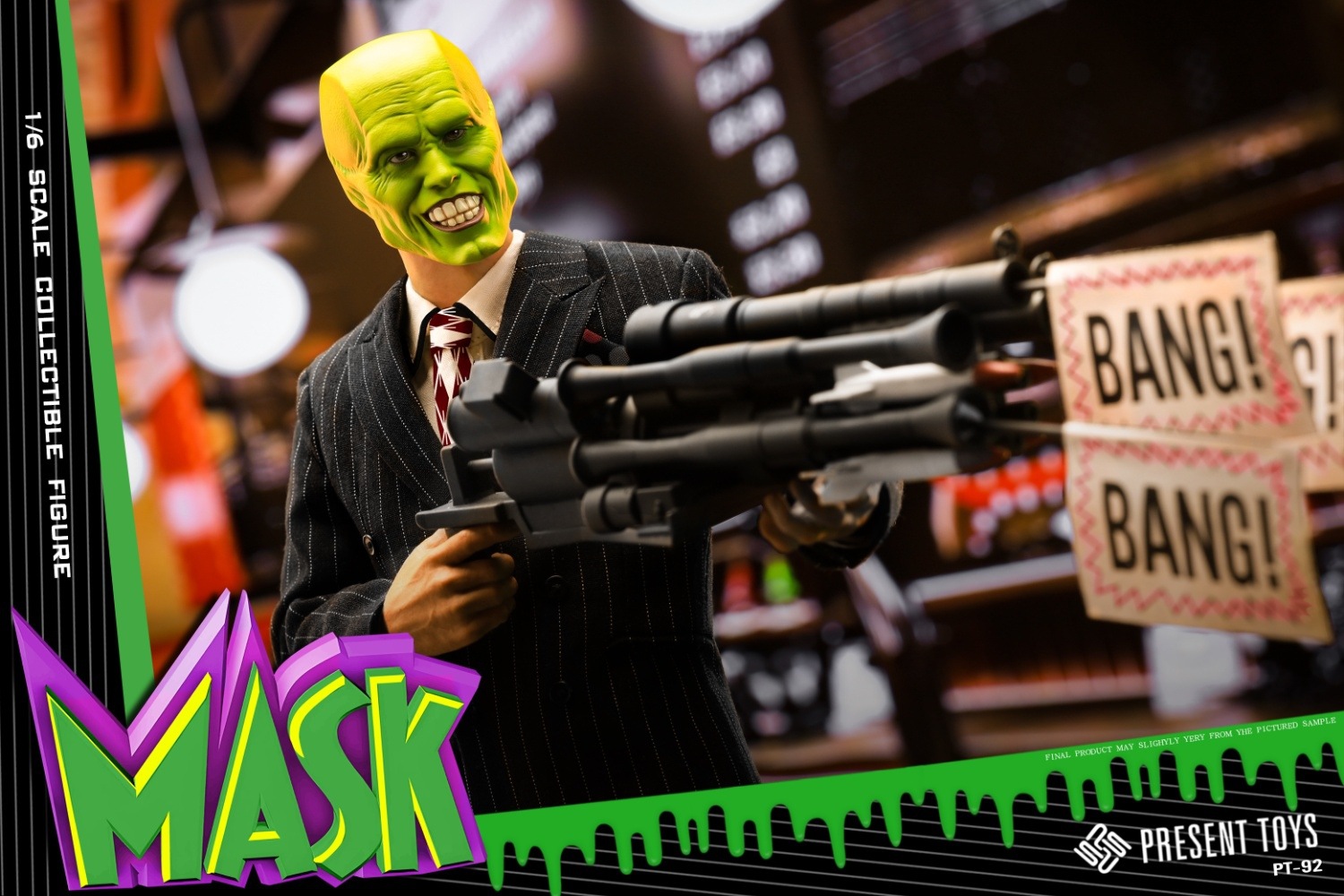 予約 PRESENT TOYS 1/6 マスク PT-sp92 ブラック.Ver Mask Collectible