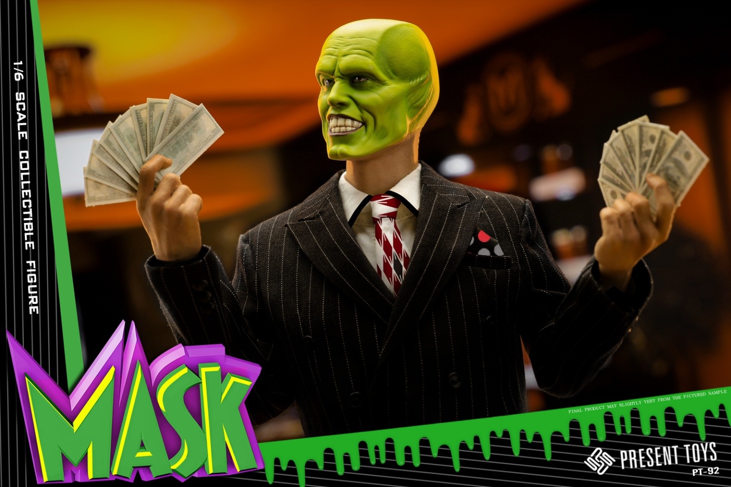 予約 PRESENT TOYS 1/6 マスク PT-sp92 ブラック.Ver Mask Collectible