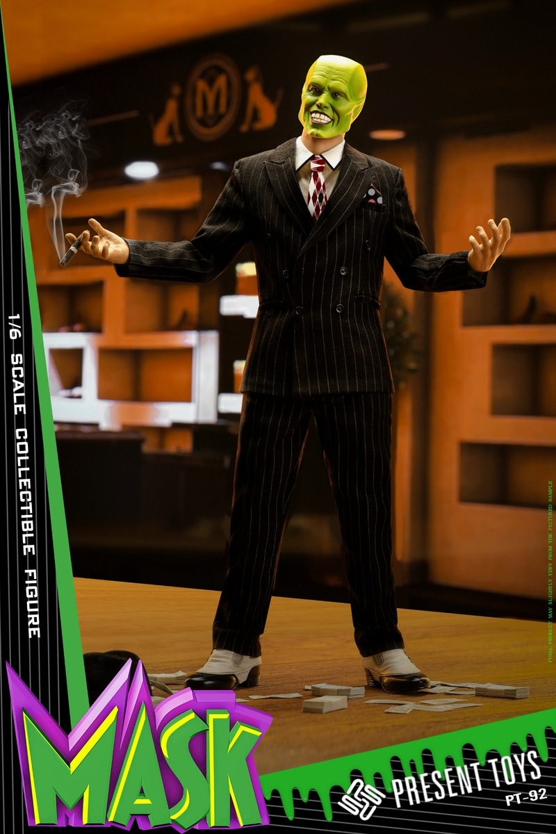 予約 PRESENT TOYS 1/6 マスク PT-sp92 ブラック.Ver Mask Collectible